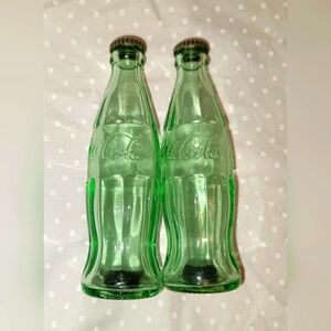 Coca-Cola Coke Mini Contour Bottle Salt and Pepper Shakers NWOT